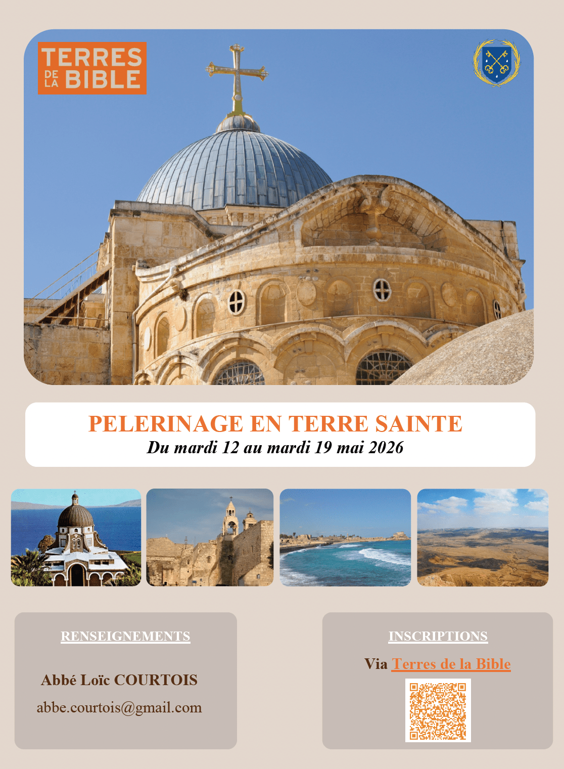 Pèlerinage en Terre Sainte : 12-19 mai 2026 avec la&nbsp;FSSP